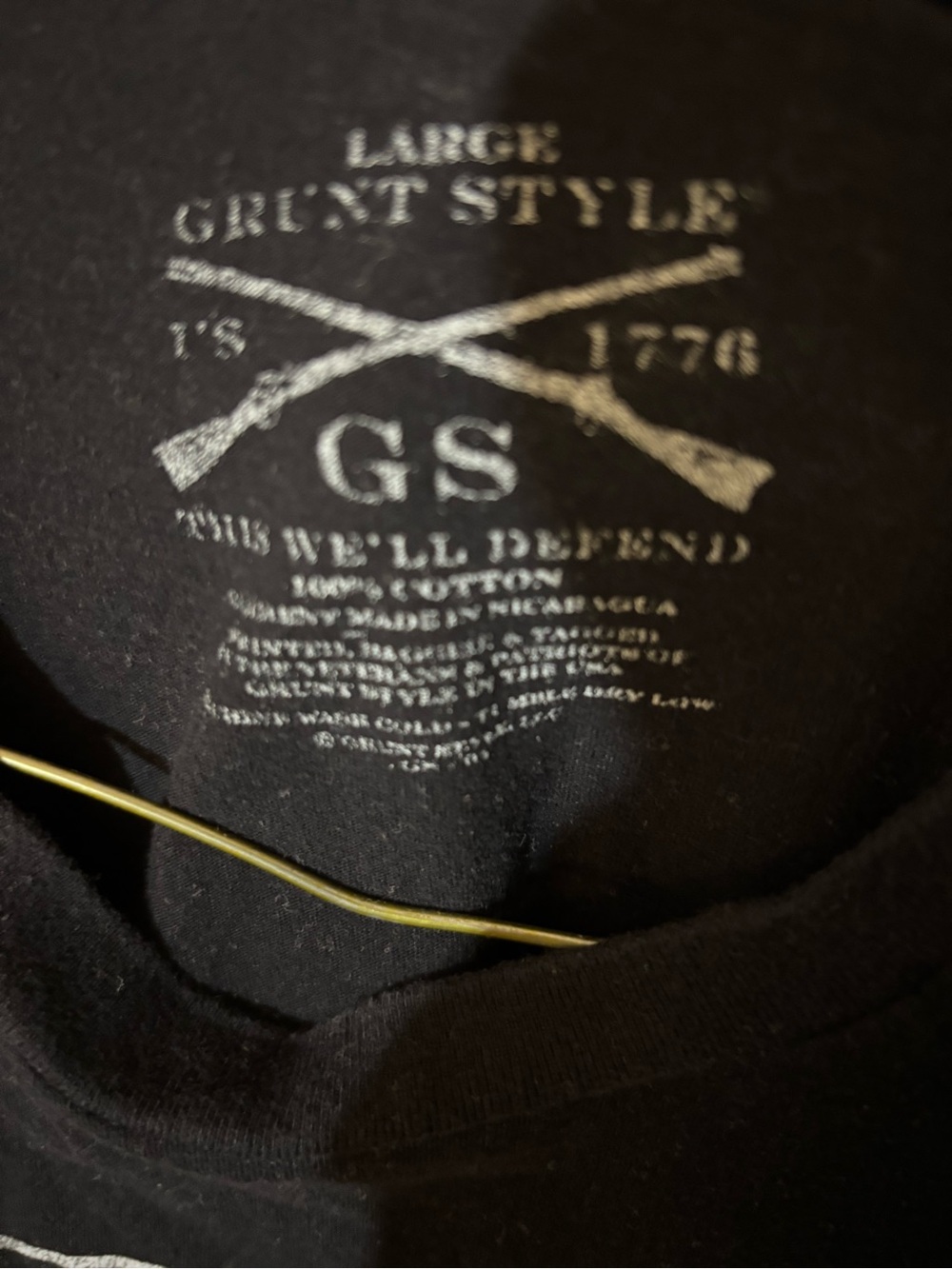 Grunt Style Short-Sleeve Tee with Distressed Flag Diamond - L - Picture 4 of 6
